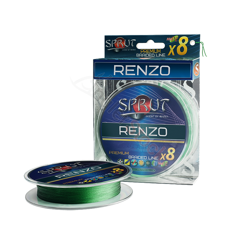 Шнур Sprut RENZO Soft Premium Braided Line x8 Dark Green0,18mm
