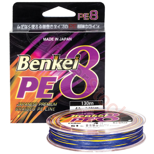 Шнур Benkei PE8 0.23 мм., 6 цветов